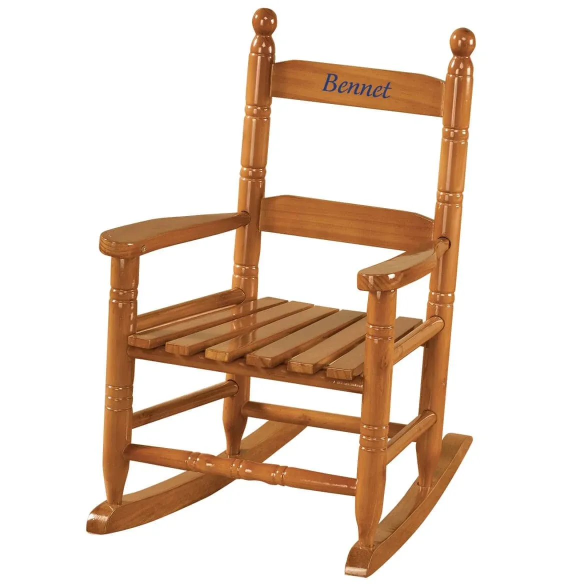 Miles Kimball Personalized Childrens Rocking Chair, Features Classic Rocker Design and Hardwood Construction, Natural Finish