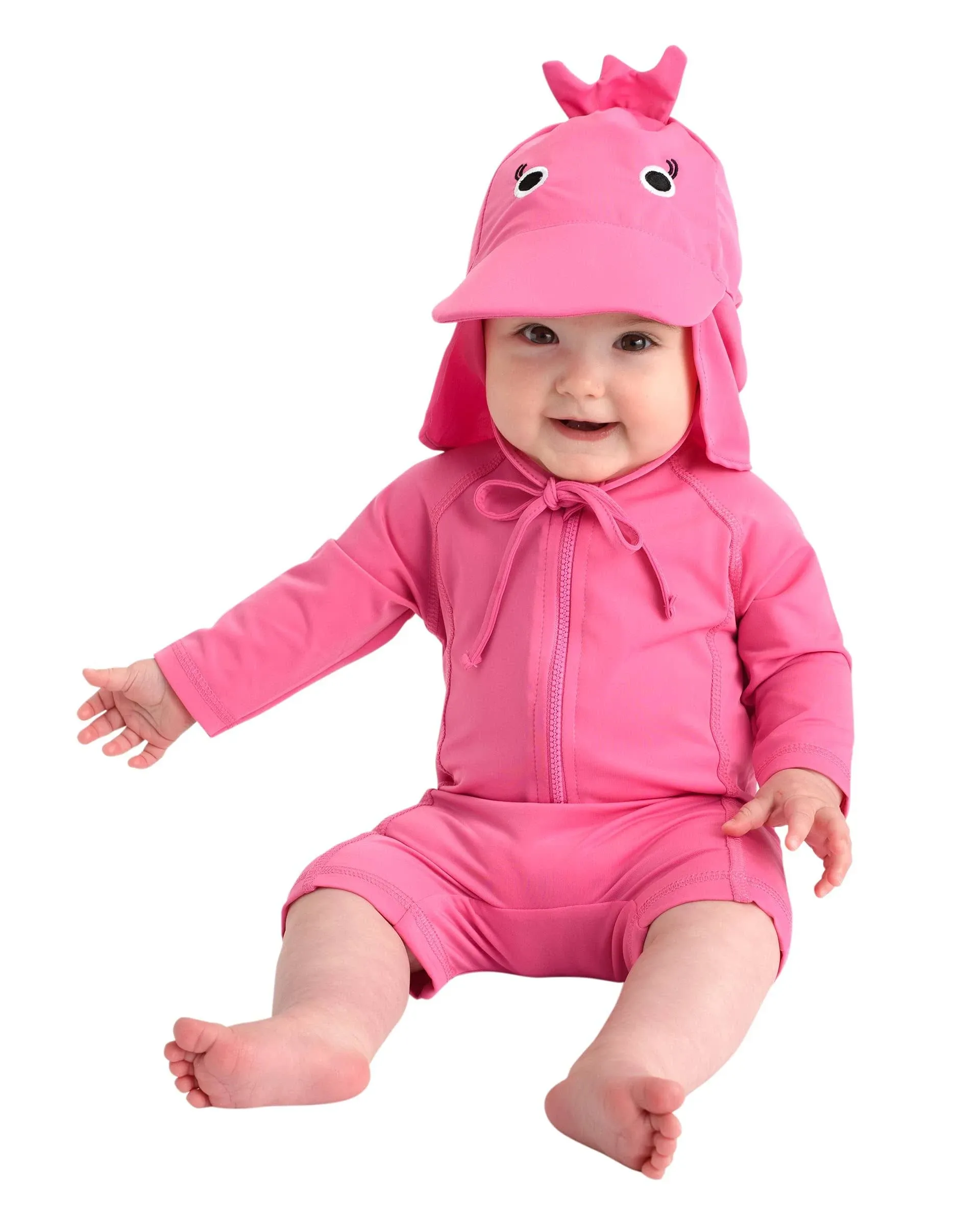 Cuddle Club Baby Sunsuit - FlamingoRashguard18-24m