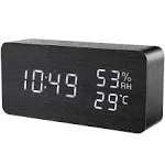 Digital Wooden Alarm Clock With Voice Control, Programmable Led Ticker, USB/AAA Powered For Desktop Use From Homepro2, $12.97 | DHgate.Com