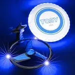 TOSY Patented Boomerang - 3 Super Bright LEDs, Rechargeable, Auto Light Up, Launcher & Flying Disc/Frisbee Included, Perfect Outdoor Games, Birthday & Camping Gift for Men/Boys/Teens/Kids