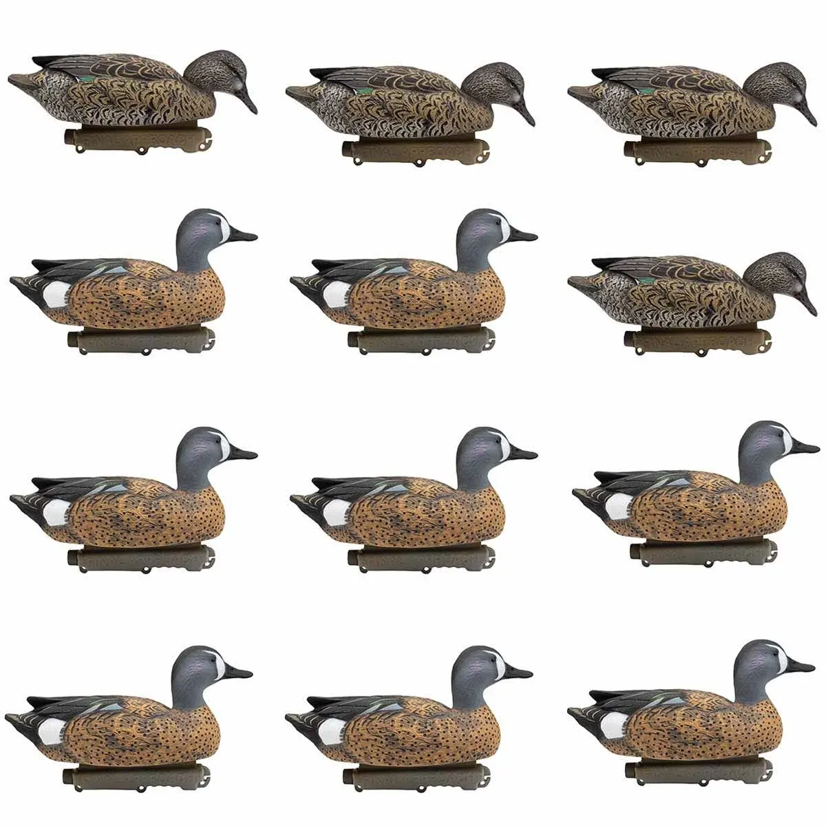 HD Bluewing Teal Floater Duck Decoys - 12 Pack