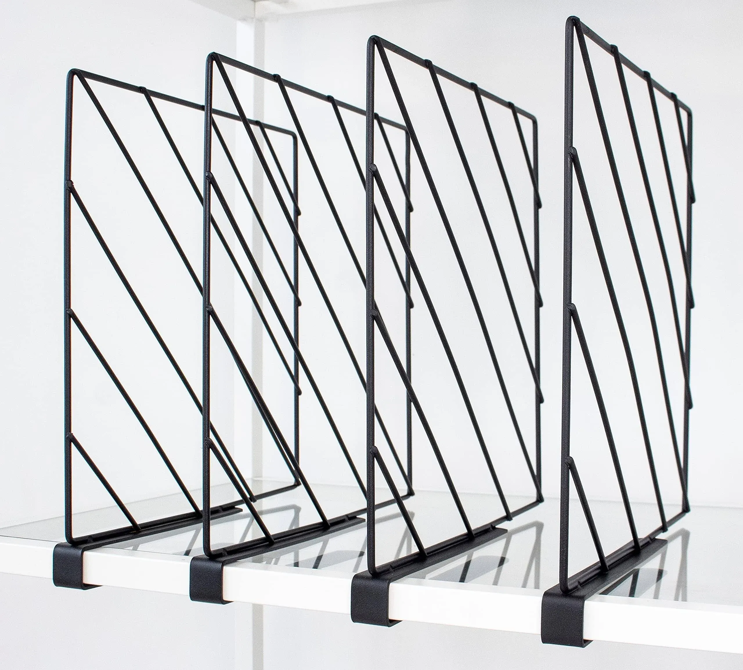 Home Hideout Shelf Dividers for Closet Organization (4-Pack; 10.5L x 11.5H x