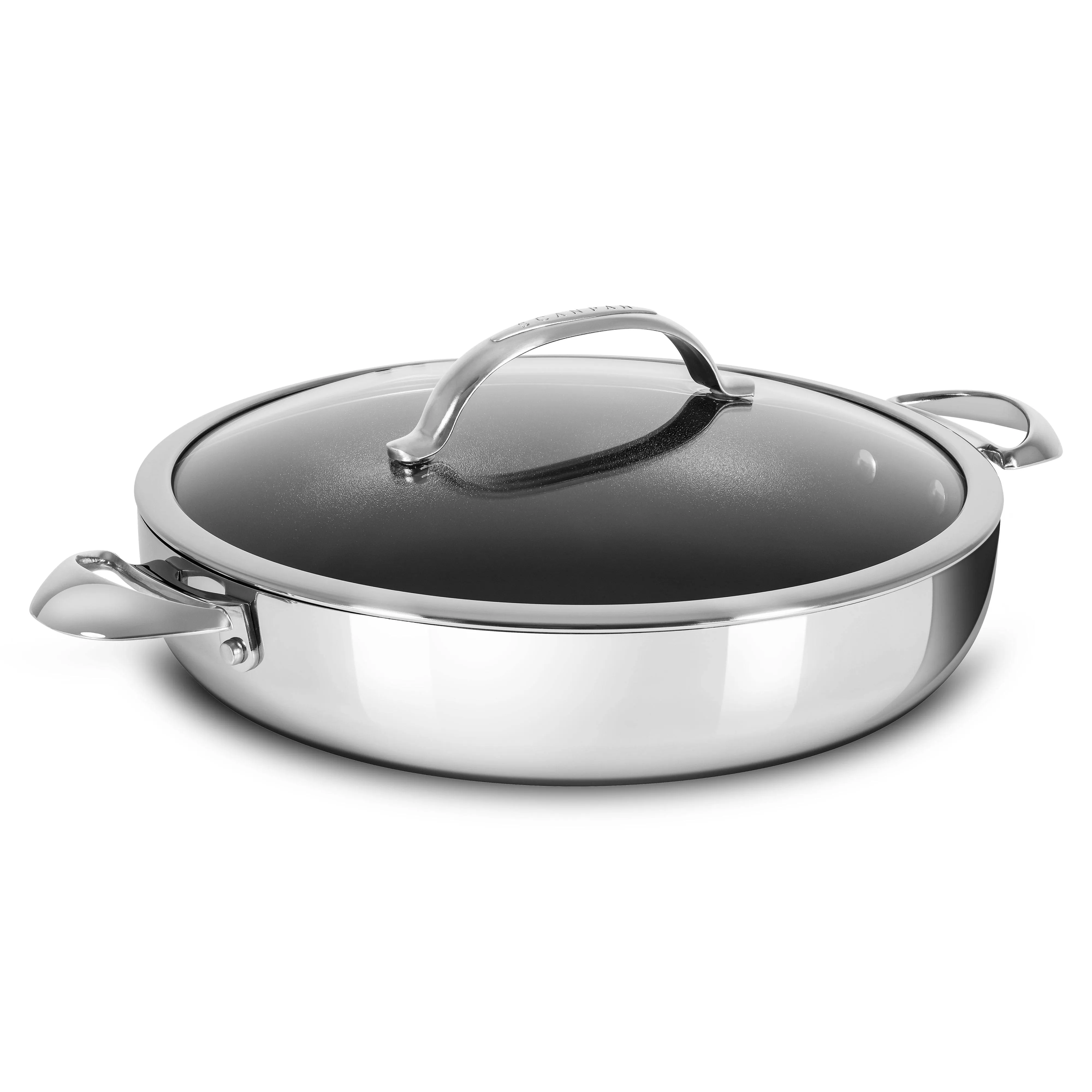 ScanPan Stainless Steel-Aluminum HaptIQ 12.5-Inch Covered Chef Pan