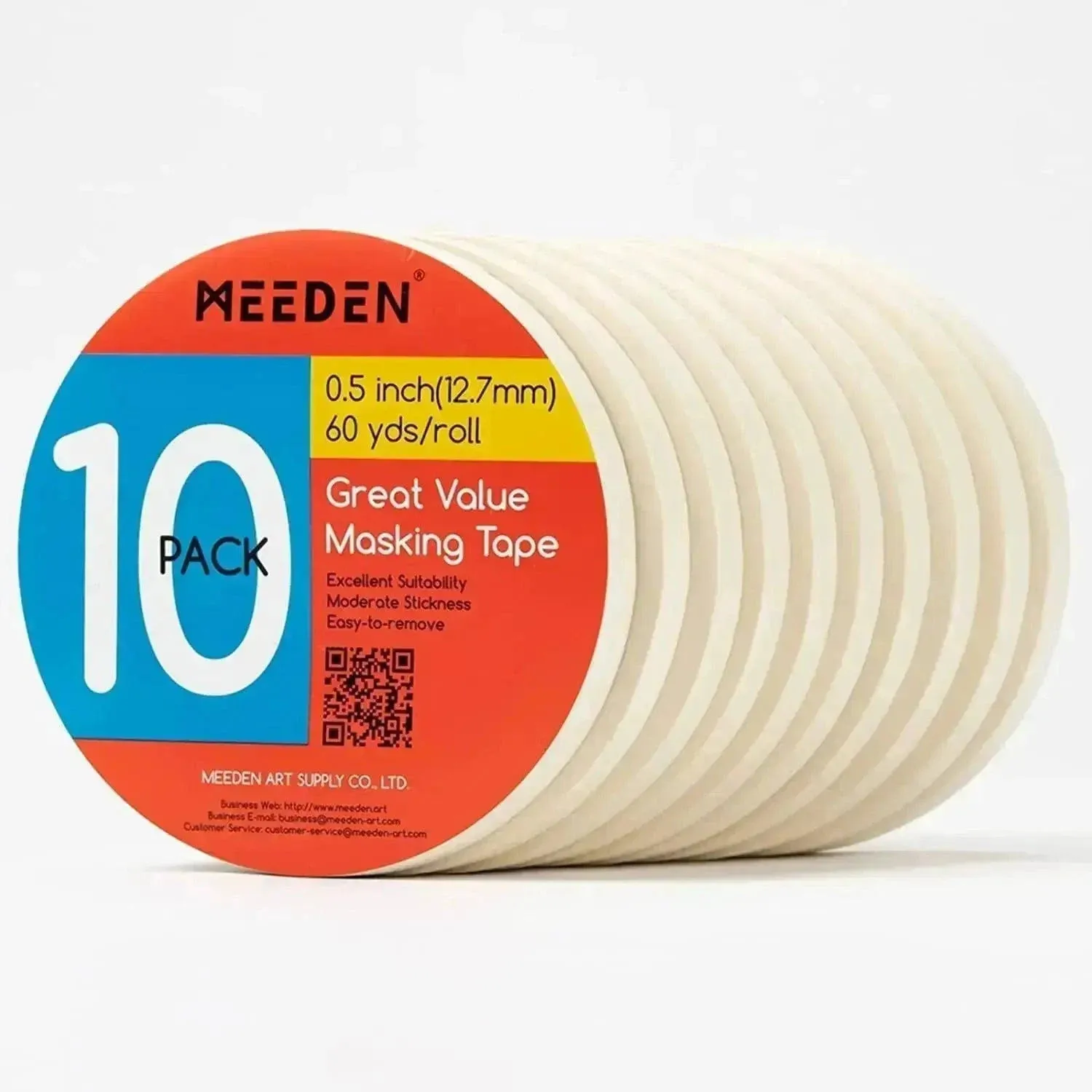 MEEDEN 10 Pack Artist Tape, Total 1804.5FT (550m) Acid -Free Art Tape