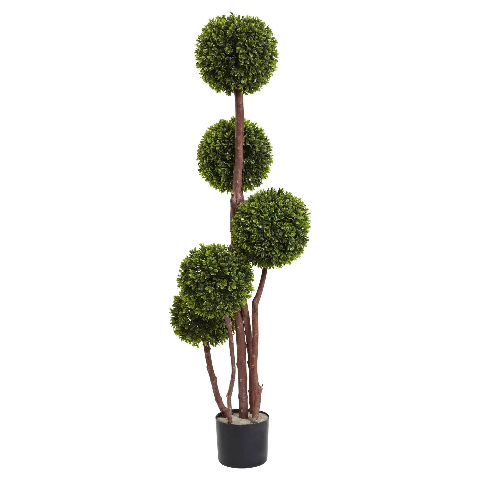 4ft. Boxwood Topiary Tree UV Resistant (Indoor/Outdoor) - Nearly Natural 5428