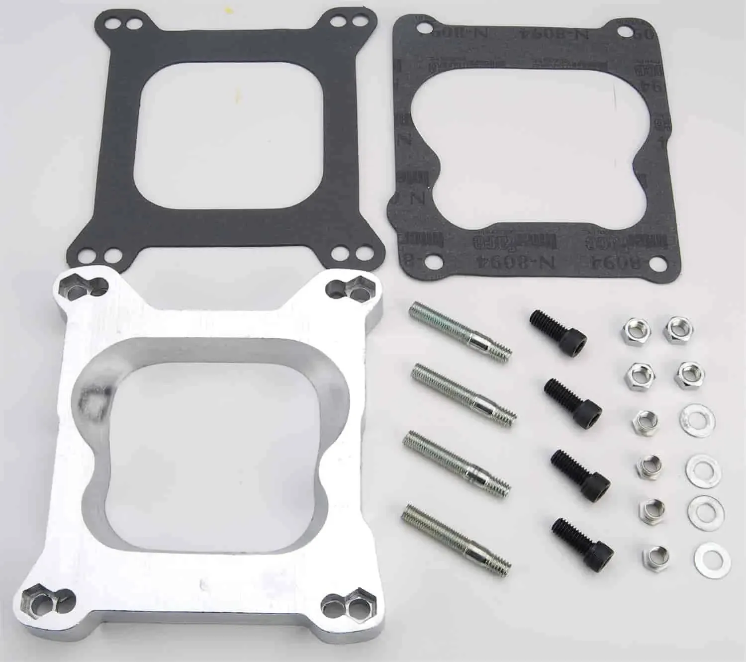 JEGS 15440 4-Barrel Carburetor Adapter Kit, White