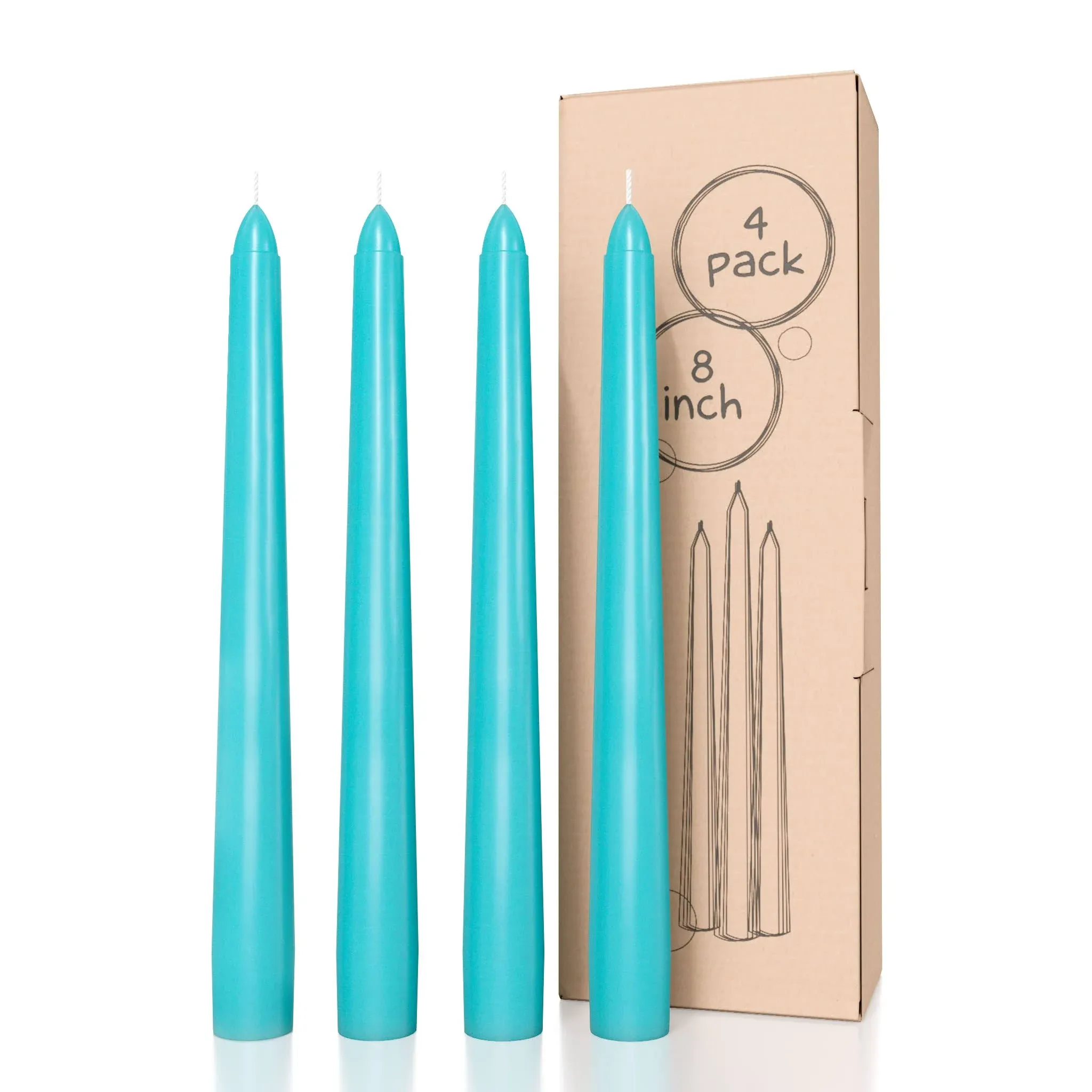 CANDWAX Taper Candles Set of 12 Candles Dripless and Unscented