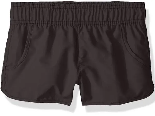 Kanu Surf Girls&#x27; Sandy UPF 50+ Quick Dry Beach Elastic Waist Boardshort Black 6X