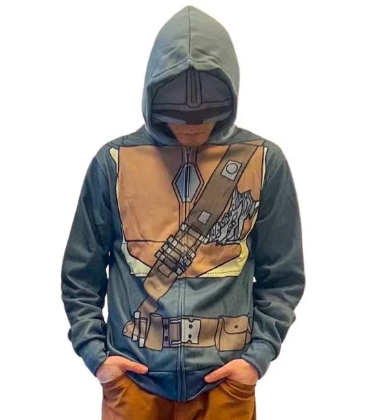 Fandom Republic Star Wars The Mandalorian Mando Sublimated Costume Zip Up Hoodie ...