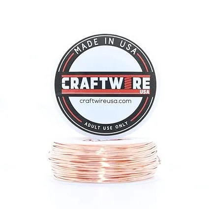 Craftwire USA Solid Bare Copper Wire Round,bright,half Hard,5 oz 20 Gauge,108 Feet (Choose 10 to 30 ga)