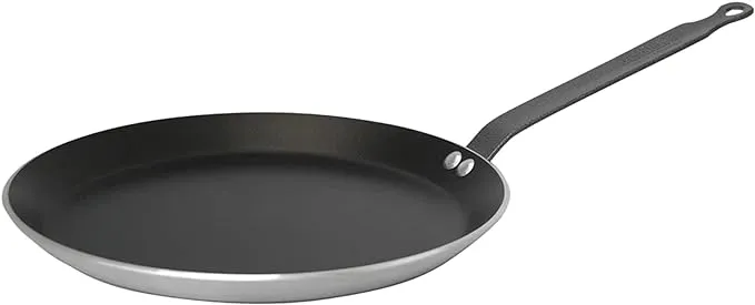 de Buyer CHOC Nonstick Crepe & Tortilla Pan - 8.75” - Ideal for Making & Reheating Crepes, Tortillas & Pancakes - 5-Layer PTFE Coating - Made in France