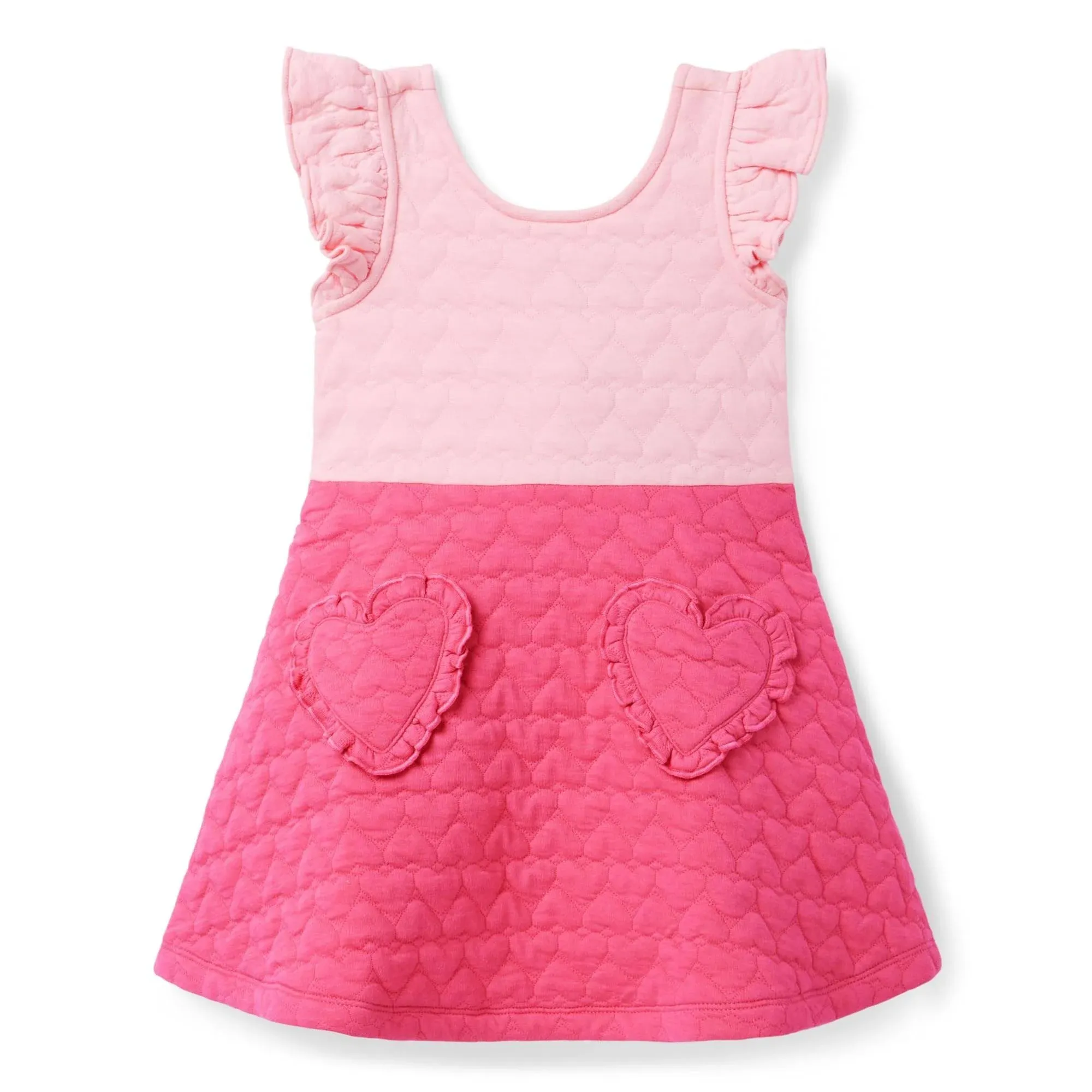 Janie and Jack Girls' Heart Pocket Dress (Toddler/Little Big Kid)