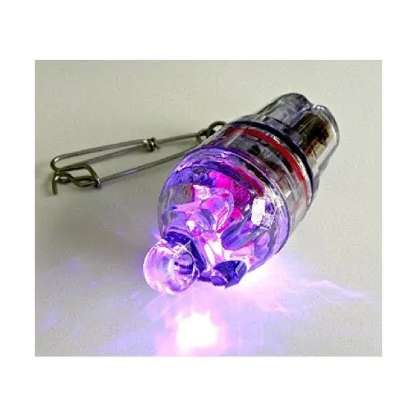 Deep Drop Fishing Light  W/ Clip Purple LED 2100 ft Swordfish, Tilefish, Grouper