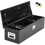 GAOMON 30 Inch Truck Bed Tool Box Heavy Duty Aluminum with Sliding Shelf, Diamond Plate ToolBox for Pick Up Truck RV Trailer, Trailer Toolbox Storage with Side Handle, Lock and Keys