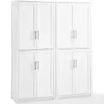 Crosley Furniture Savannah 2pc Pantry Set White - 2 Pantries