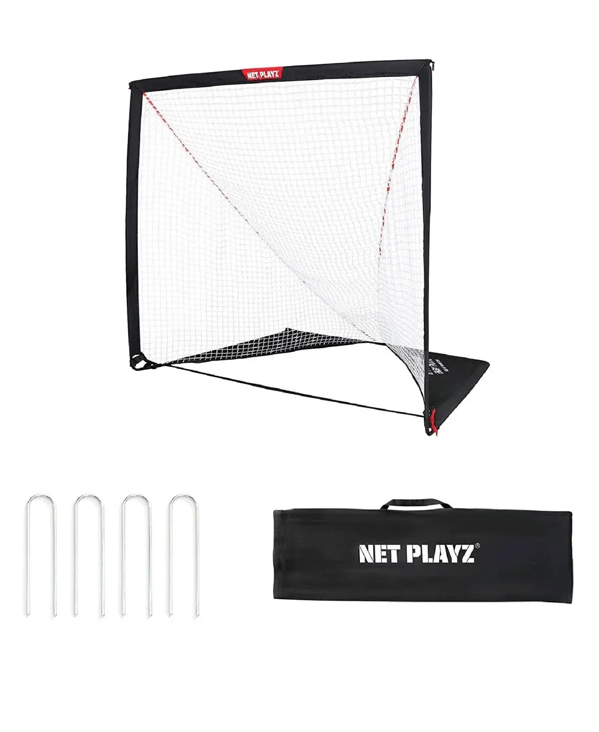 Athletic Works 4 x 4 Portable Lacrosse Goal Net Black 4ft New