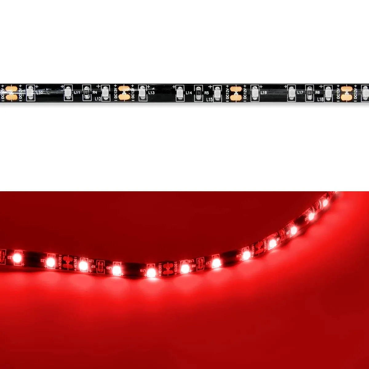 Dream Lighting 12inch/30cm SMD 2835 Red LED Strip Lights RV Motorhome Decoravite Light Waterproof, Pack of 2