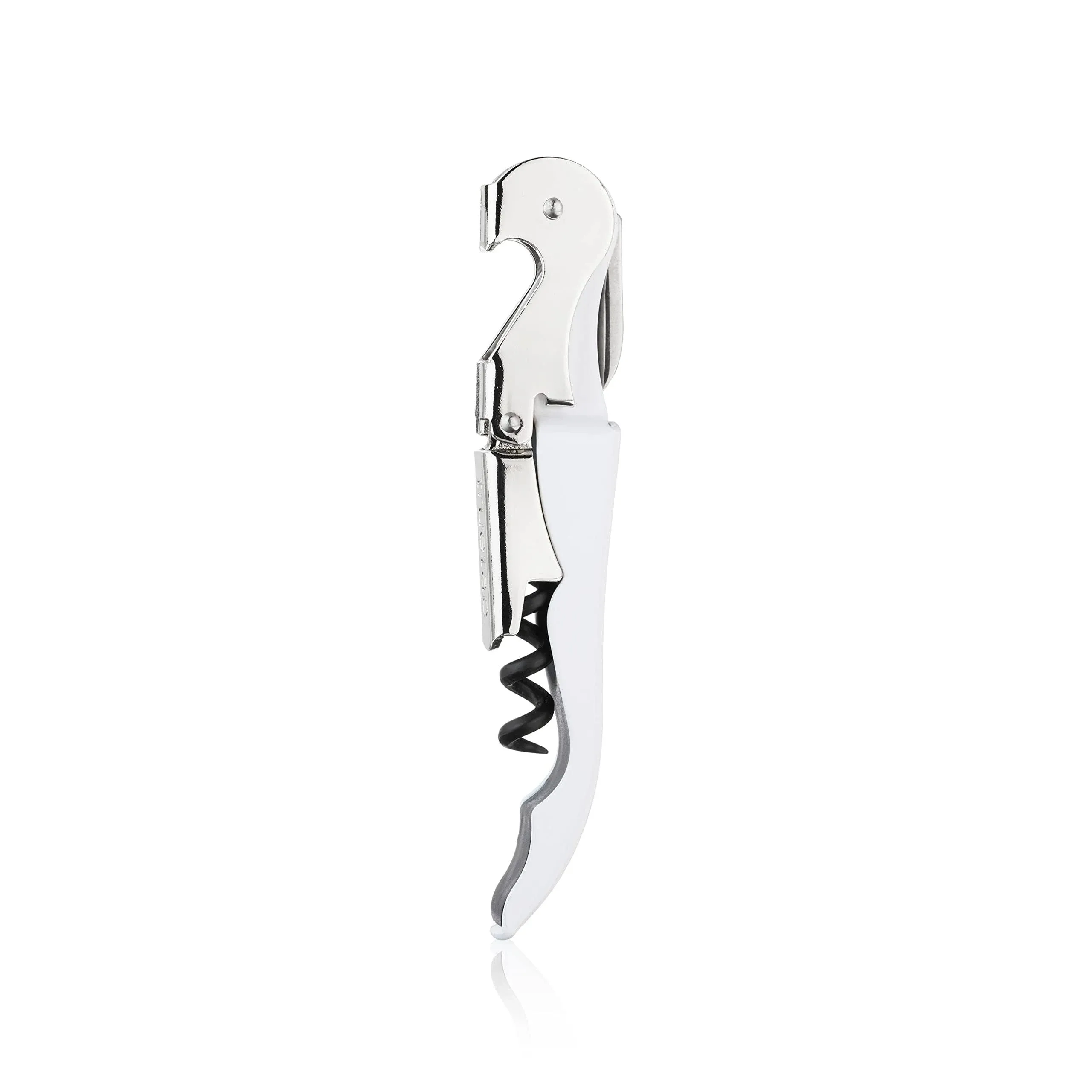 "Truetap White Double Hinged Waiter's Corkscrew by True"