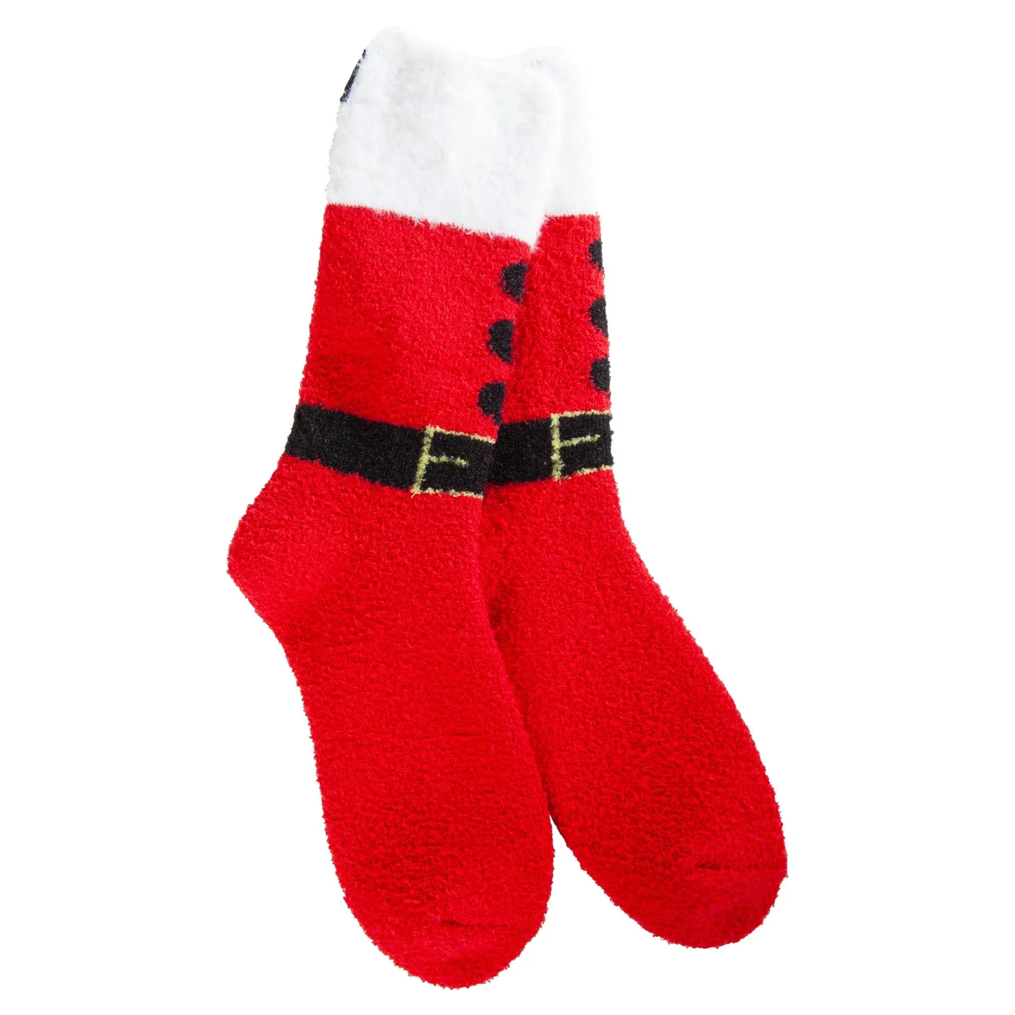 World's Softest Socks- Holiday Cozy Crew Santa