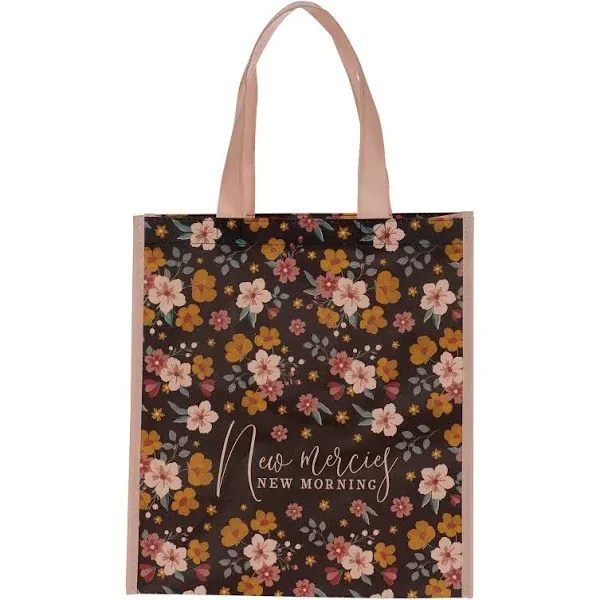 Christian Art Gifts Reusable Fashion Shopping Tote Bag for Women: His Mercies Are ...