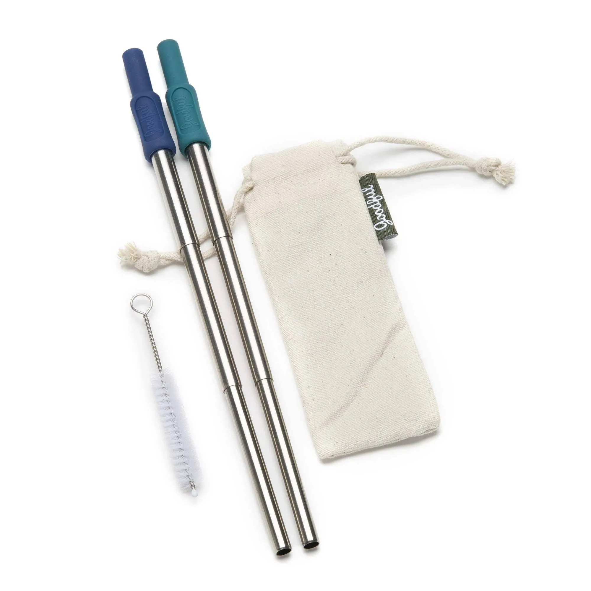 Goodful Stainless Steel Collapsible Telescoping Silicone Tips, Portable and ...