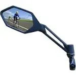 MEACHOW New Scratch Resistant Glass Lens,handlebar Bike Mirror, Adjustable Safe Rearview Mirror, Bicycle Mirror (Sliver Left Side) Me-005ls