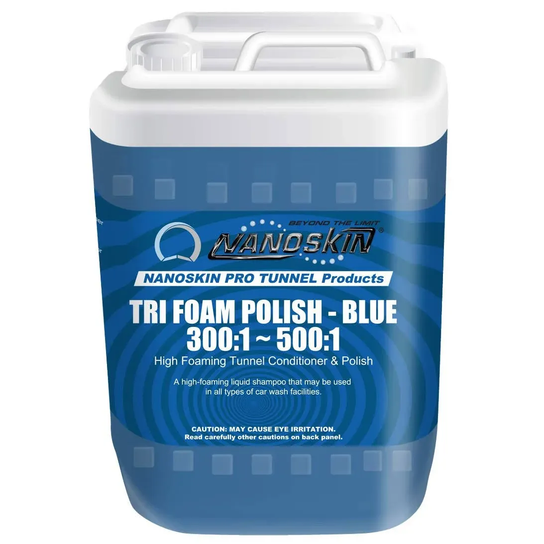 Nanoskin Car Wash Tunnel Series TRI-FOAM POLISH High Foaming Tunnel Conditioner & Polish - BLUE (Dilution Ratio: 300:1 ~ 500:1) - 5 Gallon