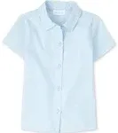 Girls Uniform Poplin Button Down Shirt - Party Blue Size L(10/12) NWT $16.95