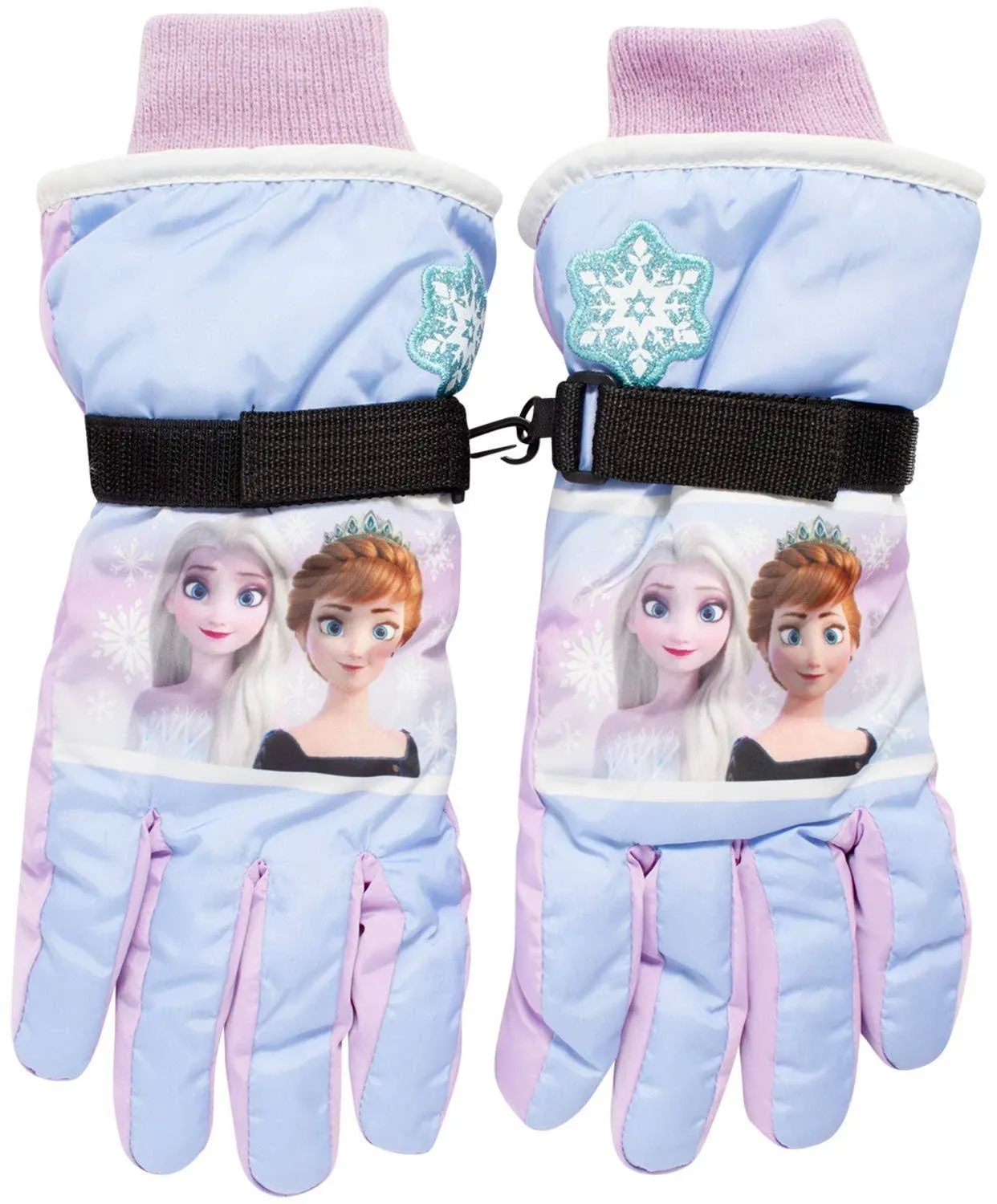 Disney Girls' Winter Insulated Snow Ski Gloves – Minnie Mouse or Frozen II Elsa & Anna (Toddler/Little Girls)