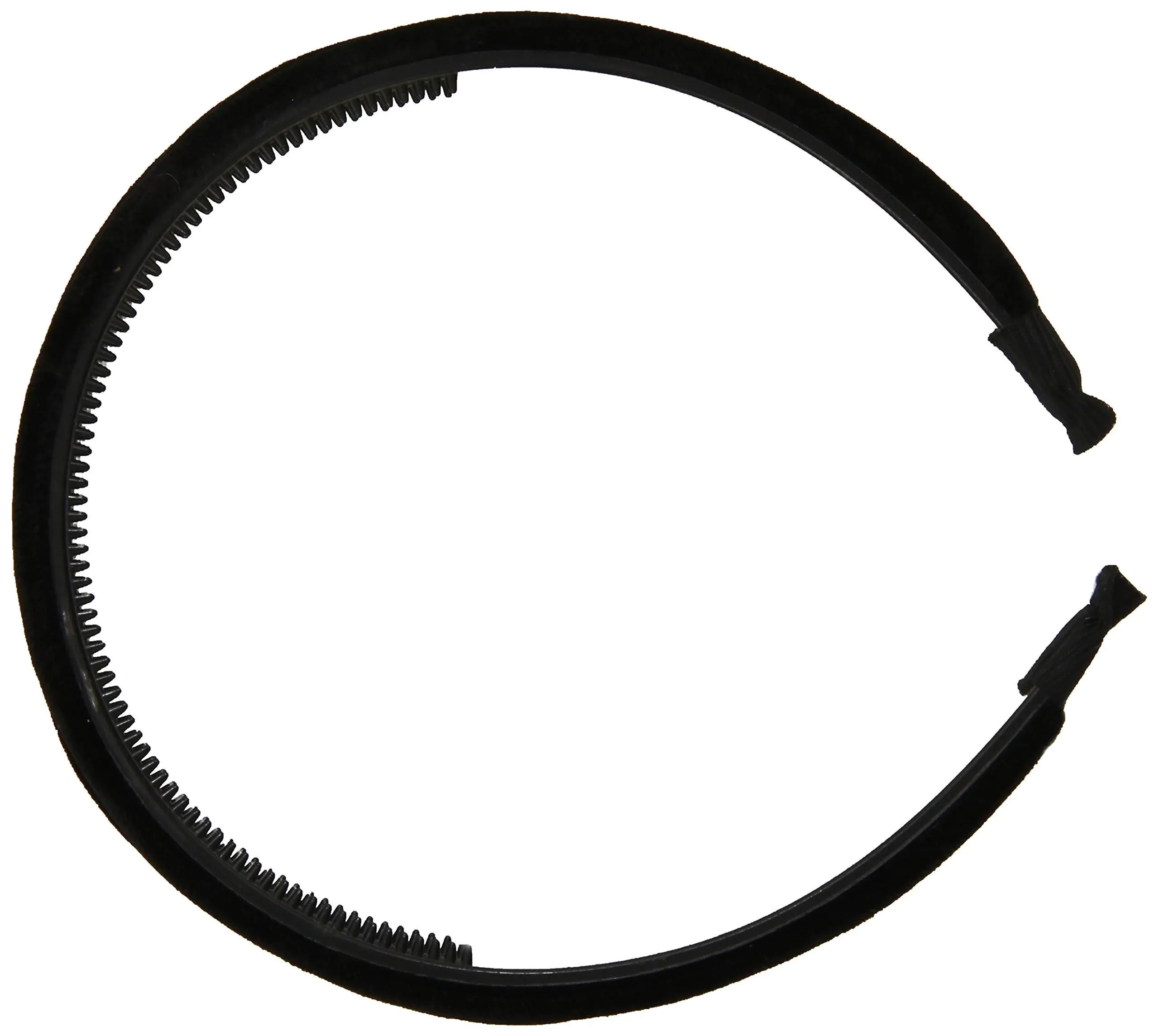 Caravan Traditional Flexible Black Velvet Head Band with Teeth