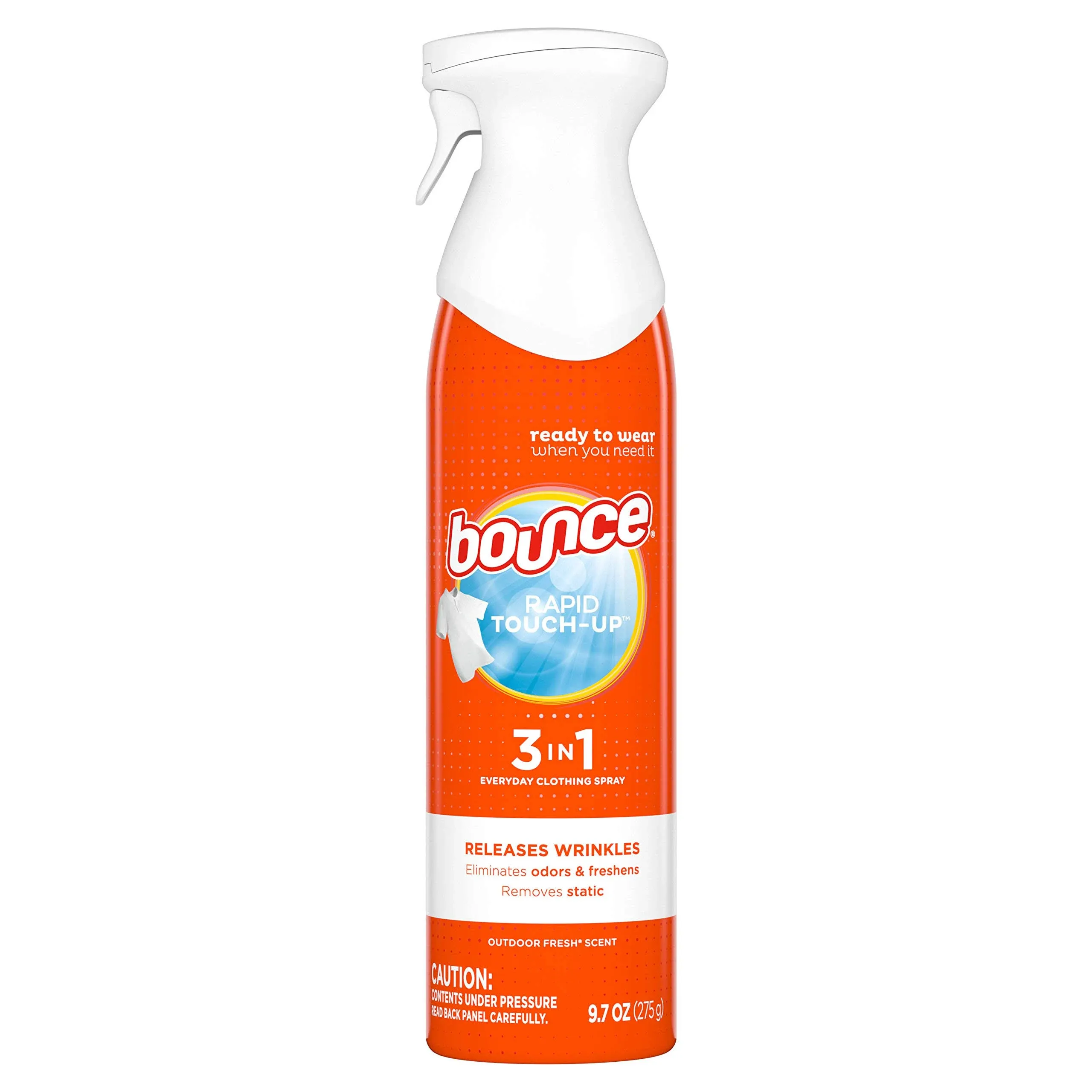 Bounce Anti Static Spray, 3 in 1 Instant Anti Static Spray & Instant Wrinkle Release, Odor Eliminator and Fabric Refresh
