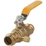 Midline Valve 1/2&#034;in-1&#034;in Premium Press Ball Valve Drain Press Connection Brass