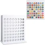 SANFURNEY 64 Holes Craft Paint Storage Organizer Vertical Paint Rack Stand for Vallejo, Army Painter Dropper Bottles, Not for 2oz Craft Paints or