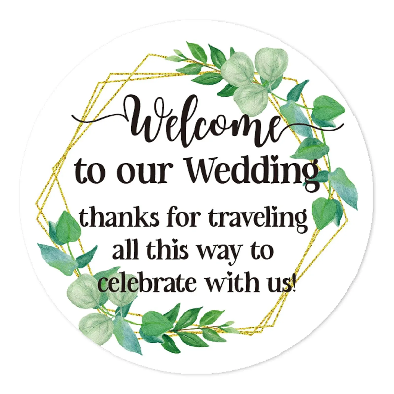 KORTTITALO 50 Pcs Welcome to Our Wedding Stickers, Wedding Favor Stickers for ...