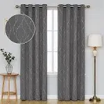 Deconovo Blackout Curtains Grommet Thermal Insulated Room Darkening Bedroom