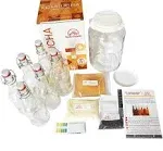 Bucha Brewers Deluxe Kombucha Starter Kit with Kombucha Scoby & Starter Tea, Full Kombucha Kit with Bottles Swing Top Glass Bott