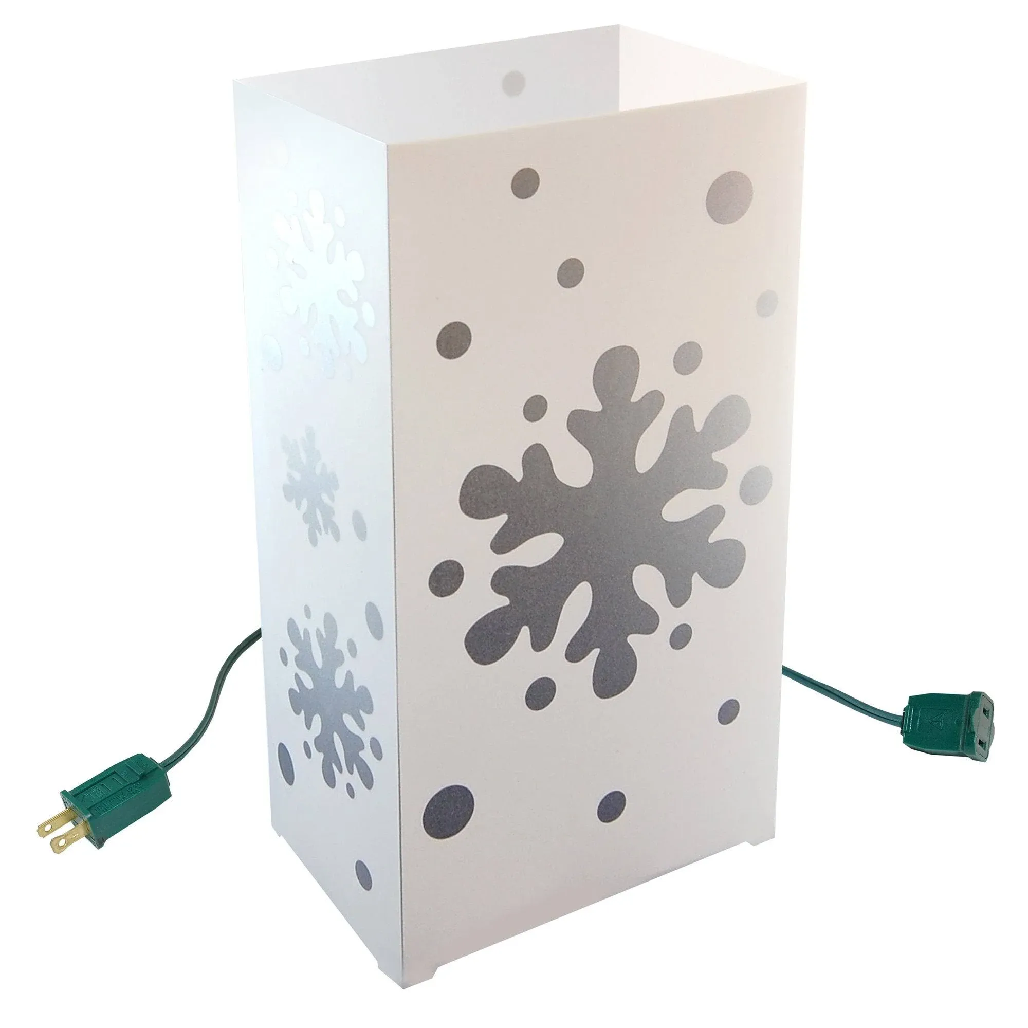 LumaBase Luminarias Electric Luminaria Kit, Snowflake - 10 count