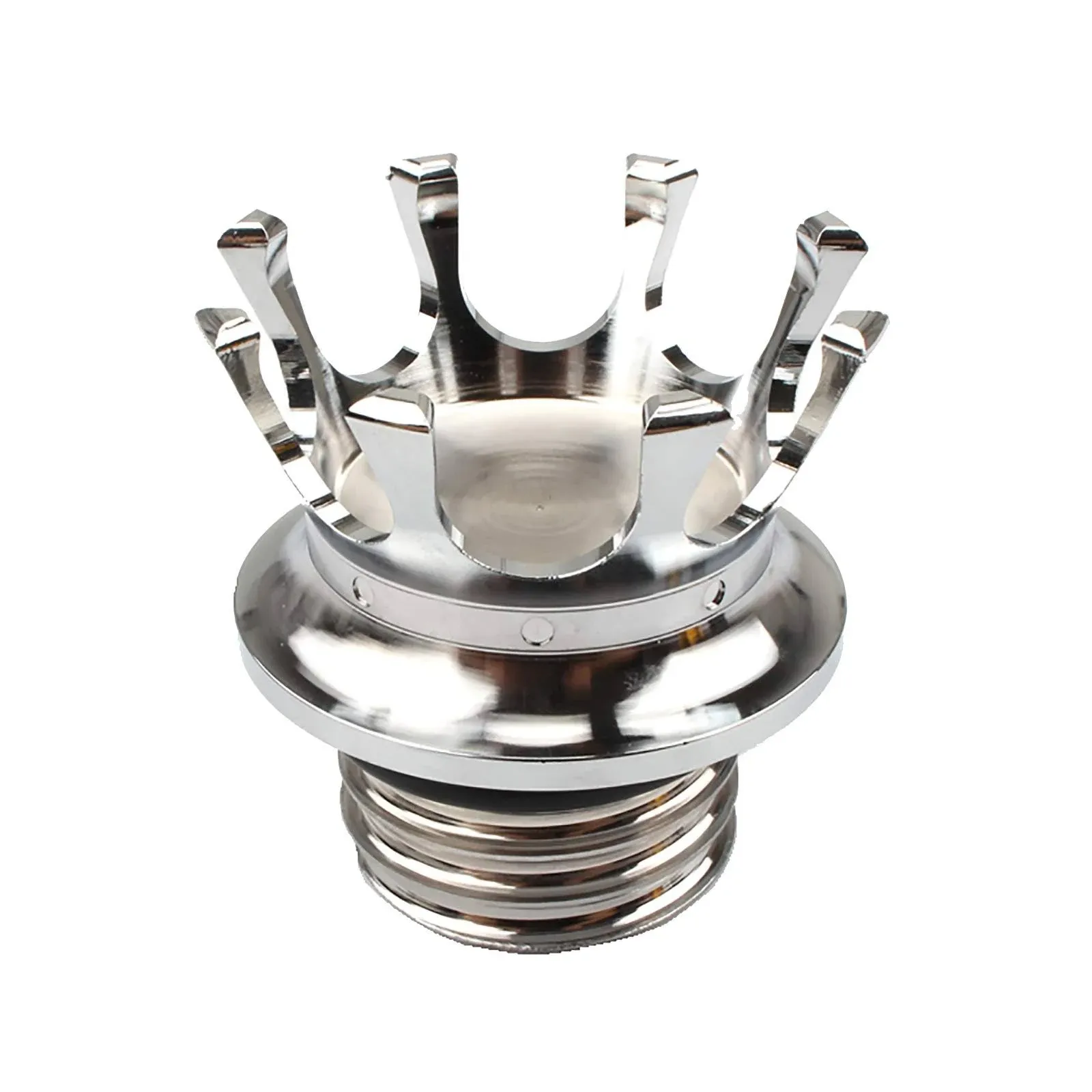 Lingdu Motorcycle Fuel Gas Tank Cap Crown Style Chrome Oil Caps for Sportster XL 1200 883 48 Softail Dyna FLST Road King