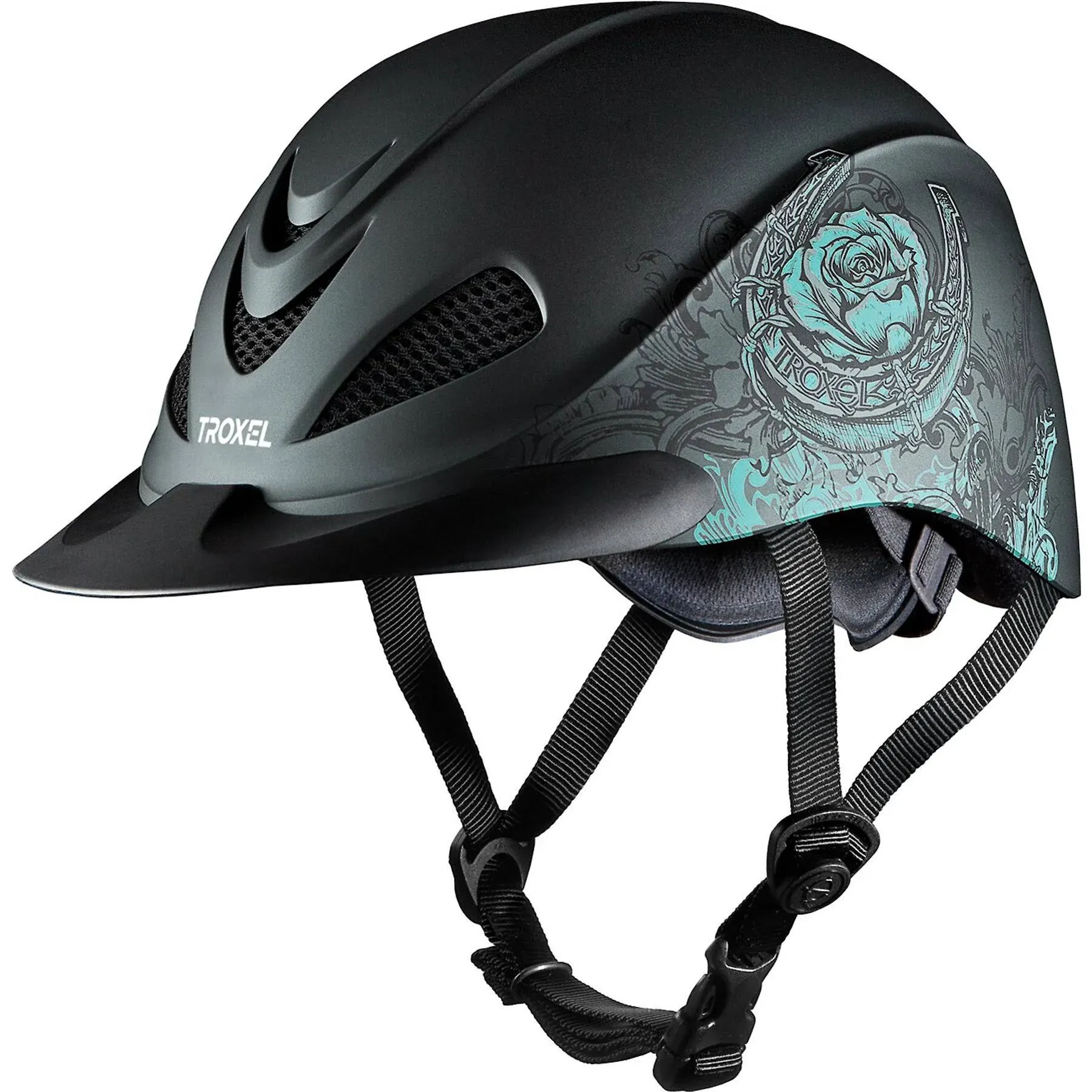 Rebel Troxel Helmet ~ Turquoise Rose