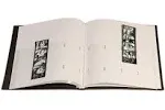 pbf Scrapbook Photo Album, Guest Book with Photo Insert, Black Scrapbook with Plastic Sleeves & White Pages, Scrapbook Album for 2x6 Photo Strips, Memory Book, Wedding Scrapbook