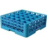 Carlisle RG25-214 OptiClean 25 Compartment Glass Rack with 2 Extenders, Blue