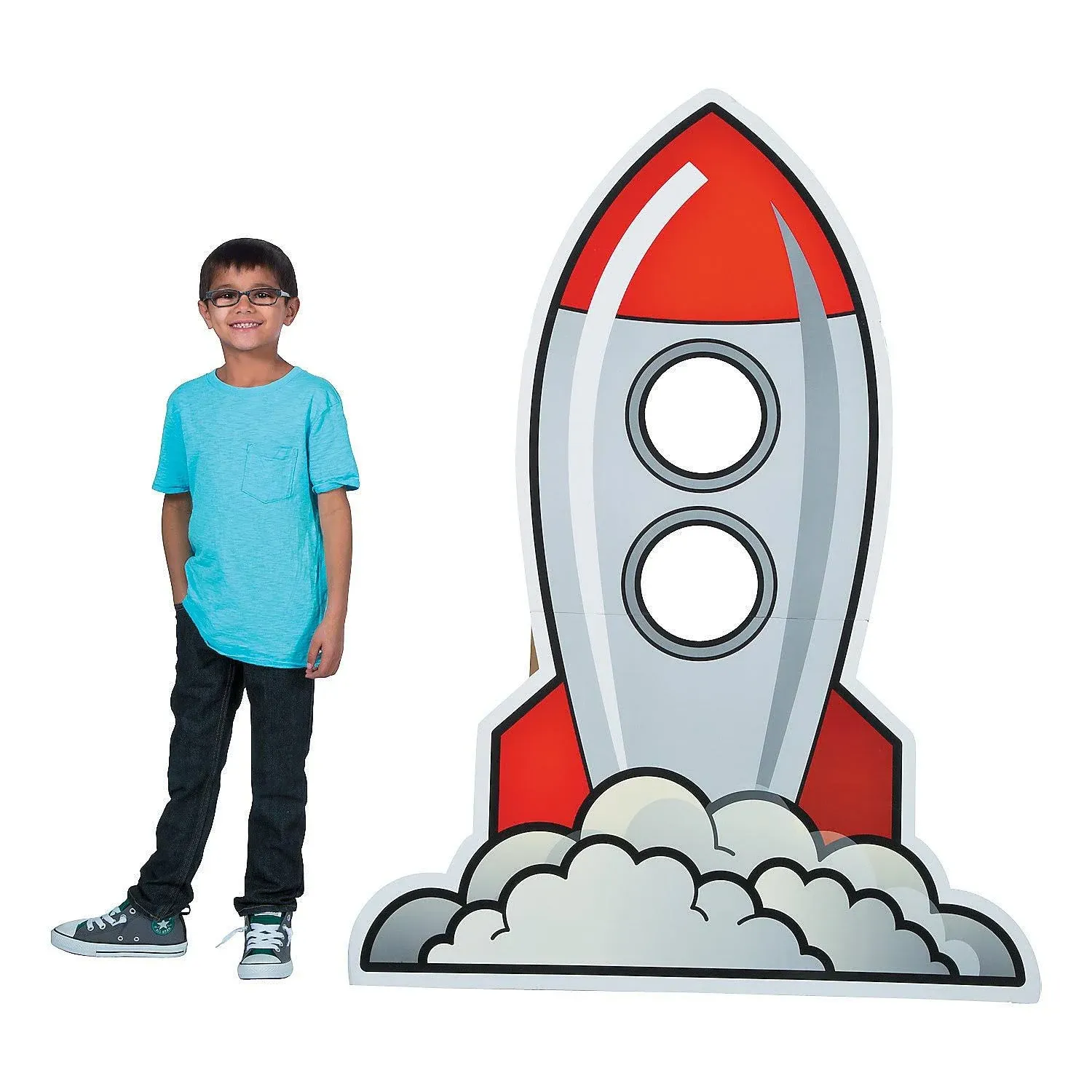 59 1/2 Rocket Space Ship Cardboard Cutout Stand-In Stand-Up