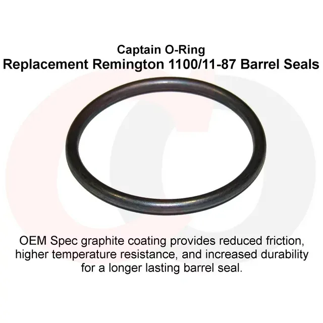 (4 Pack) Remington O-Ring Replacement Barrel Seals [OEM Spec Graphite Coated] (Model 1100 12 GA / 16 GA, 11-87 12 Gauge)(4 Pack) Remington O-Ring Replacement Barrel Seals [OEM Spec Graphite Coated] (Model 1100 12 GA / 16 GA, 11-87 12 Gauge)