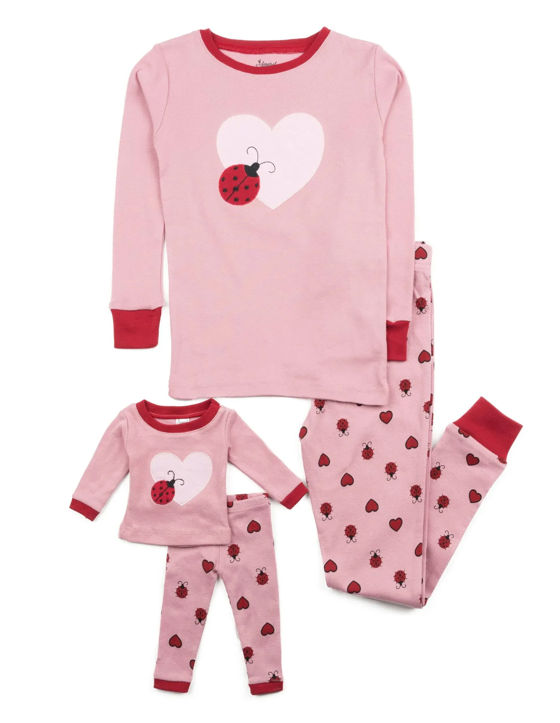 Leveret Kids & Toddler Pajamas Matching Doll & Girls Pajamas 100% Cotton Pjs Set (2-14 Years) *Fits American Girl