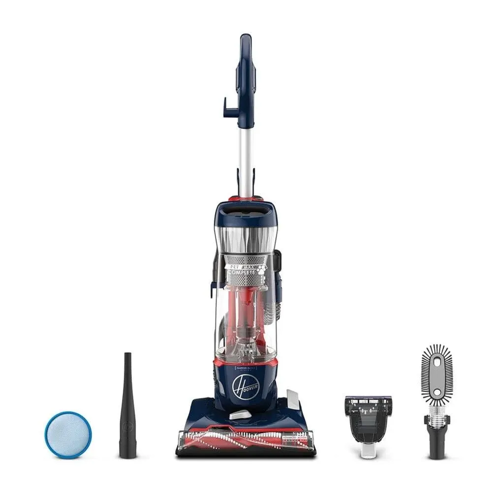 Hoover MaxLife Pet Max Complete UH74110M Bundle, Bagless Upright Vacuum Cleaner, for Carpet and Hard Floor, Blue Pearl