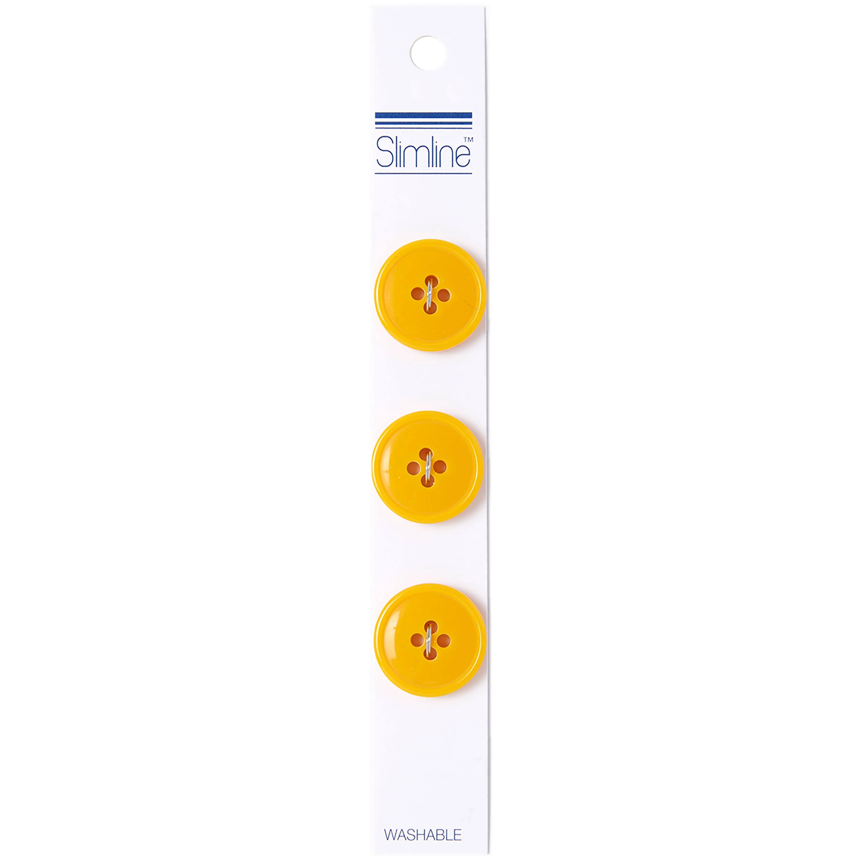 Slimline Buttons Series 1 Yellow 4-Hole 3/4&#034; 3/Pkg