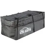 CZC AUTO Expandable Hitch Cargo Carrier Bag 9.5 cu. ft Extends to 11.6 cu. ft, Waterproof/Rainproof/Weatherproof, for Car Truck SUV Vans' Hitch Trays Hitch Baskets, Safe Steady Durable Soft Black