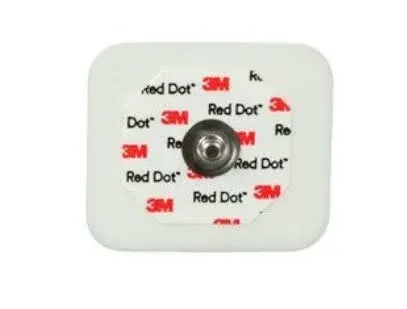 EKG Electrode Red Dot with Foam Tape and Sticky Gel