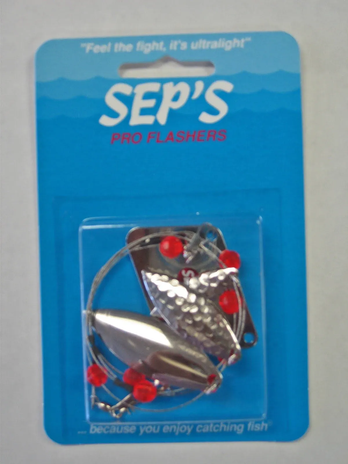 "Sep's 21200 Pro Flasher Willowleaf - Silver 4 Blade w/Red Bead - 21200"