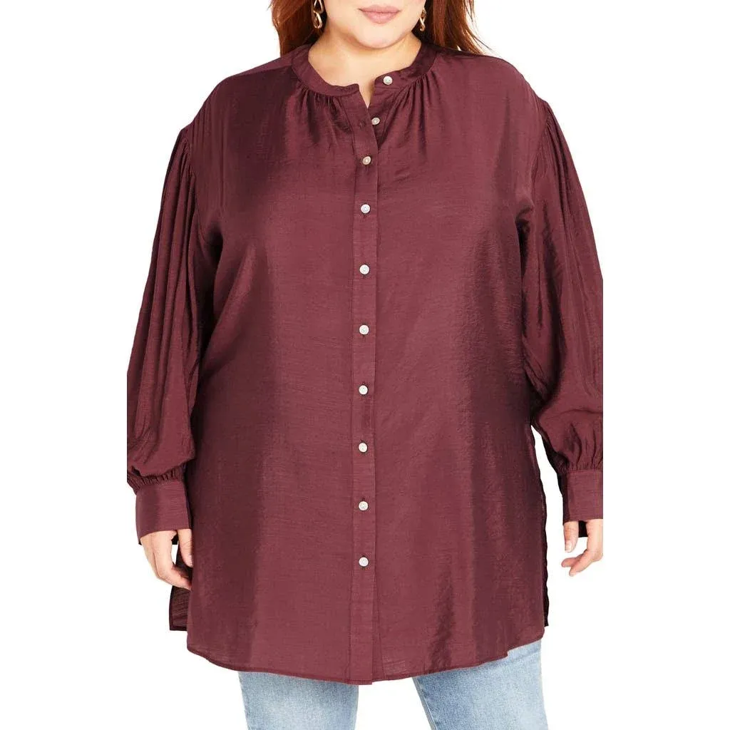 Refinity LTD Edition Plus Size Top Joy in Deep Rose, Size 22